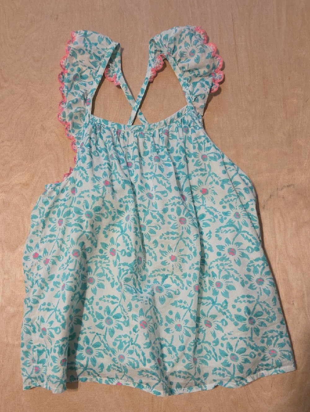 Crewcuts Cross Back Ruffle Tank Top